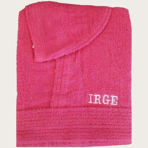 Irge Le Tinte Accappatoio Unisex In Spugna Puro Cotone Tinta Unita Con Ricamo  Art. Irge Accappatoio