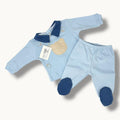 Nazareno Gabrielli Baby Completo Clinico 2 Pezzi In Caldo Cotone 100% Con Ricamo E Applicazione Art. Ng2122-55