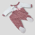 Les Jolies Completo 2 Pezzi Clinico Femminuccia In Puro Cotone Ricamato  Art. Lj229-107