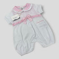 Les Jolies Pagliaccetto Cotone Baby Femminuccia Corto In Puro Cotone Ricamato  Art. Lj238-103