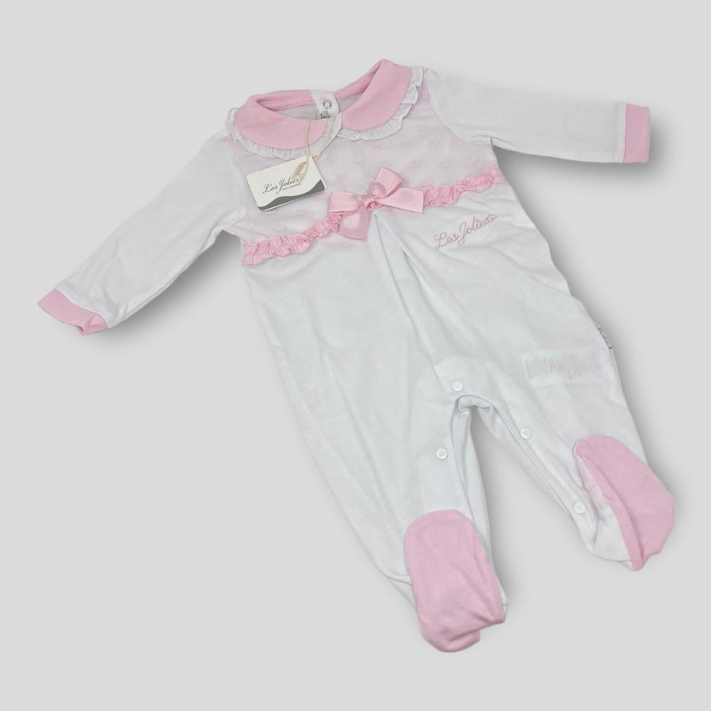 Les Jolies Tutina Cotone Femminuccia Primavera In Puro Cotone Ricamata  Art. Lj218-103