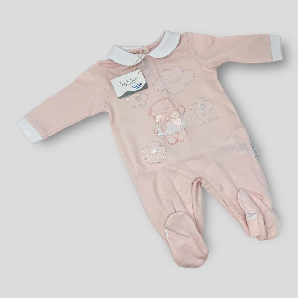 Les Jolies Tutina Cotone Femminuccia Primavera In Puro Cotone Ricamata  Art. Lj219-106
