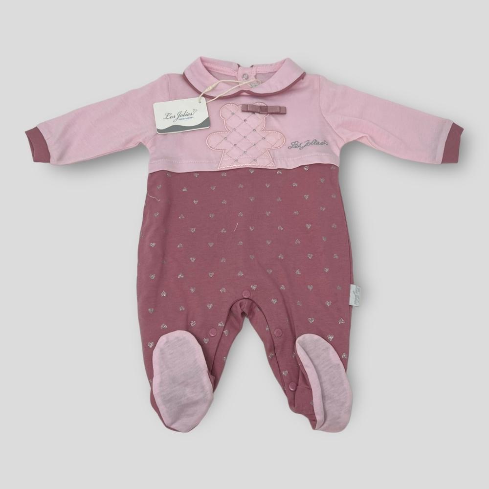 Les Jolies Tutina Cotone Femminuccia Primavera In Puro Cotone Ricamata  Art. Lj218-62