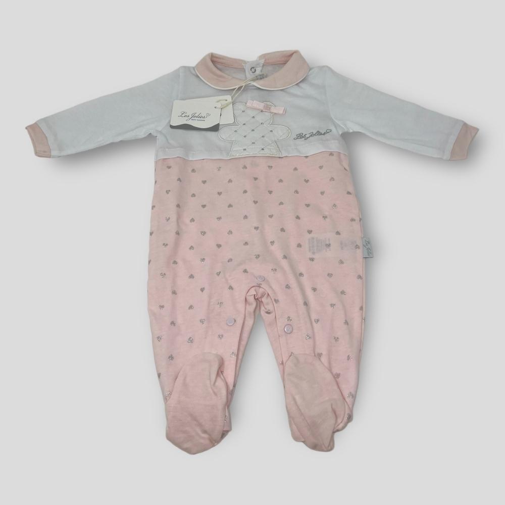 Les Jolies Tutina Cotone Femminuccia Primavera In Puro Cotone Ricamata  Art. Lj218-62