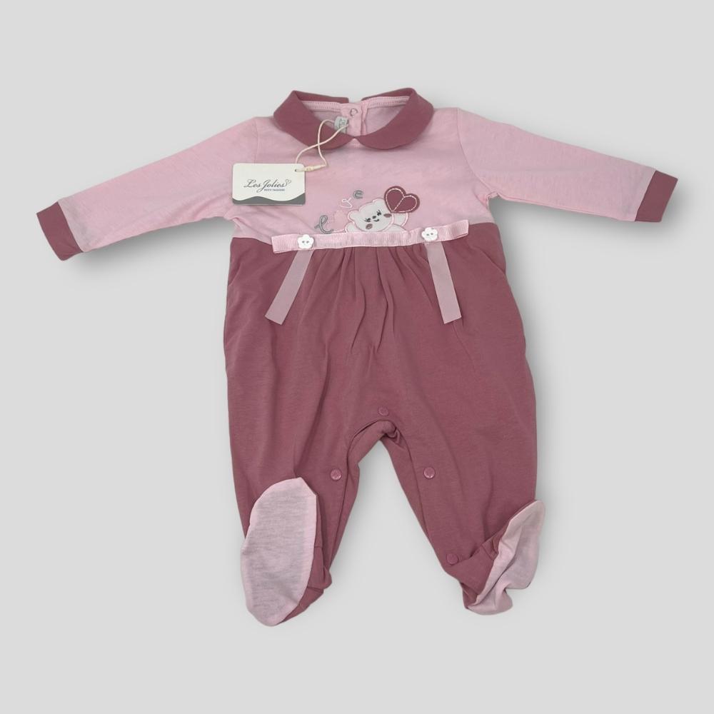 Les Jolies Tutina Cotone Femminuccia Primavera In Puro Cotone Ricamata  Art. Lj218-66