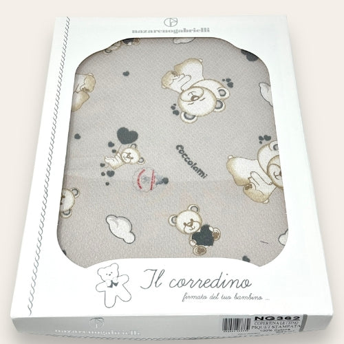 Nazareno Gabrielli Baby - Copertina Piquet 100% Cotone Per Lettino Stampata  Art. Ng362