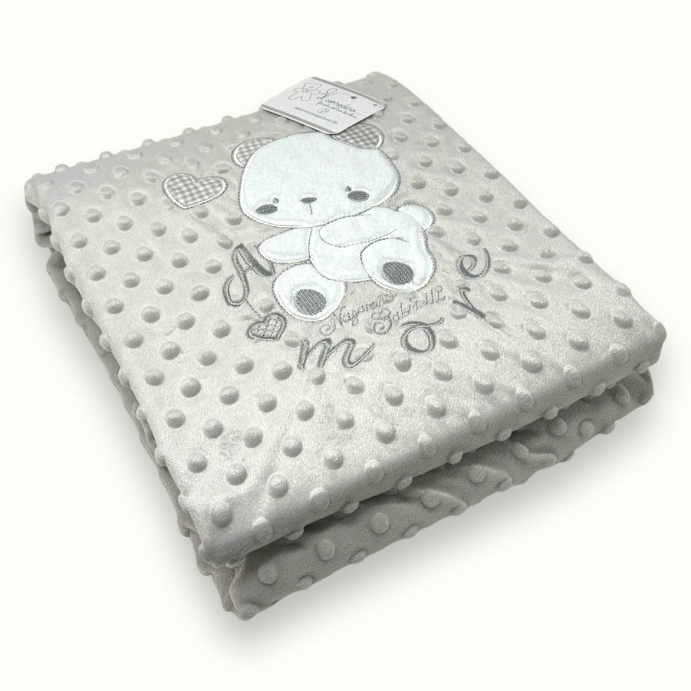 Nazareno Gabrielli - Copertina Lettino In Caldo Pile Boubble Ricamato Double Face  Ng4832-1
