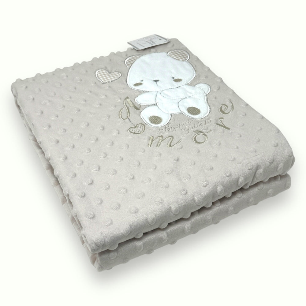 Nazareno Gabrielli - Copertina Lettino In Caldo Pile Boubble Ricamato Double Face  Ng4832-1