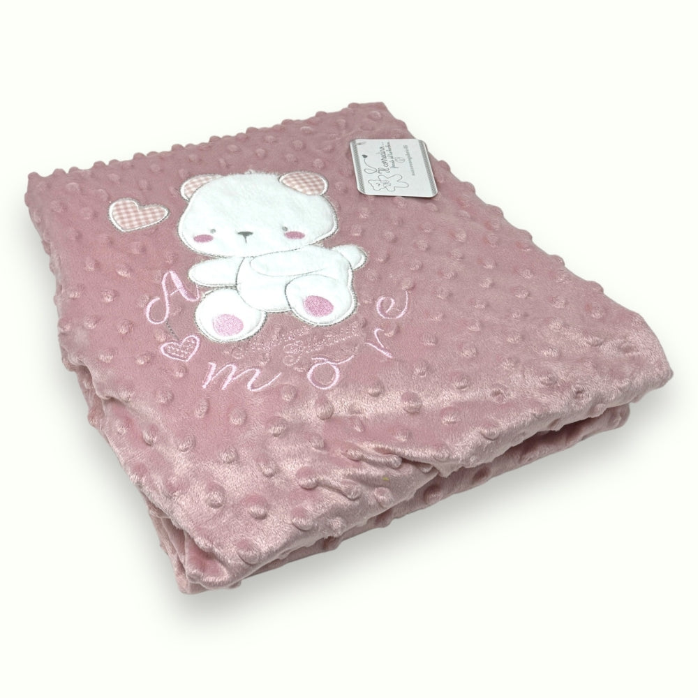 Nazareno Gabrielli - Copertina Lettino In Caldo Pile Boubble Ricamato Double Face  Ng4832-1