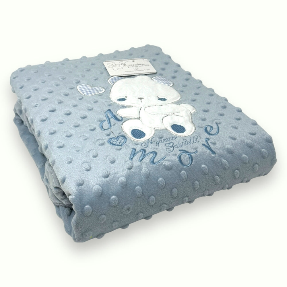 Nazareno Gabrielli - Copertina Lettino In Caldo Pile Boubble Ricamato Double Face  Ng4832-1