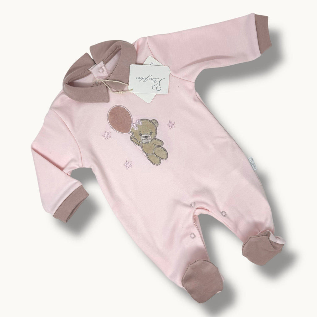 Les Jolies Tutina Femminuccia Ricamata In Caldo Cotone 100% Art. Lj241-21