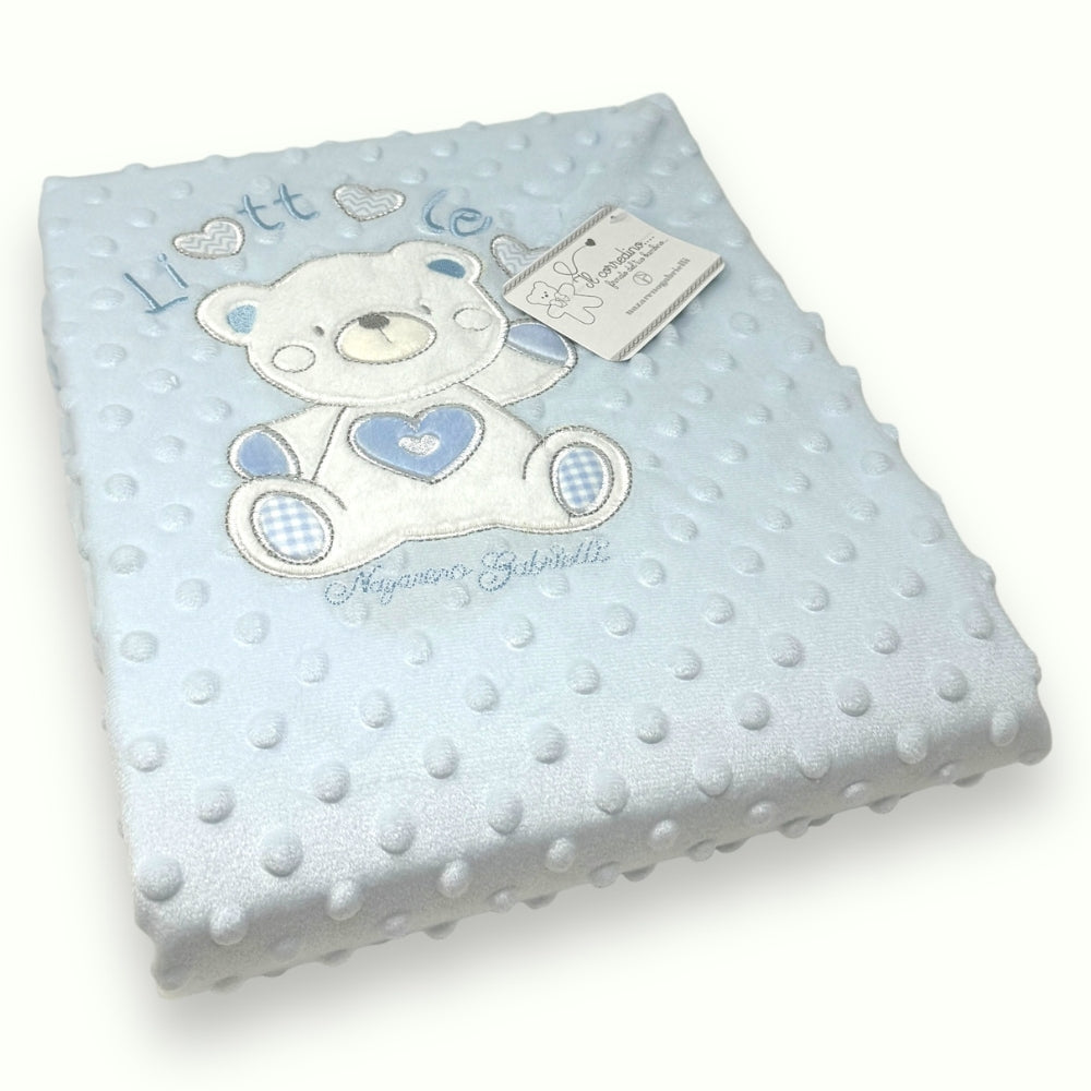 Nazareno Gabrielli - Copertina Lettino In Caldo Pile Boubble Ricamato Double Face  Art. Ng4832-2