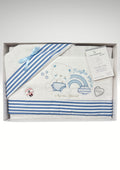 Nazareno Gabrielli Completo Lenzuola In Flanella 100%cotone Per Carrozzina 90x120 Ricamata Art. Ng270-d32