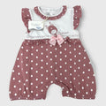 Les Jolies Pagliaccetto Cotone Baby Femminuccia Corto In Puro Cotone Ricamato  Art. Lj239-107