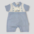 Les Jolies Pagliaccetto Cotone Baby Maschietto Corto In Puro Cotone Ricamato  Art. Lj339-205
