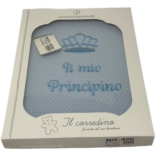 -nazareno Gabrielli Baby- Copertina Culla Con Ricamo Il Mio Principino In Puro Cotone  Art.  Ng420-5