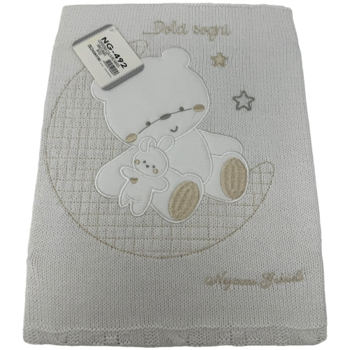-nazareno Gabrielli Baby- Copertina Culla Ricamo Sogni D'oro In Filo Di Puro Cotone  Art. Ng492-2