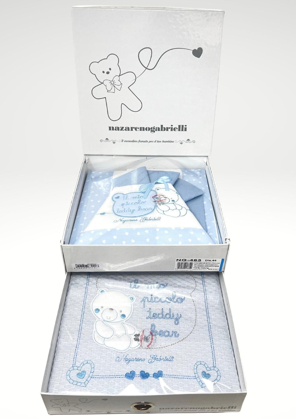 Nazareno Gabrielli Coordinato Copertina Piquet+completo Lenzuola X Carrozina Art. Ng463-d44