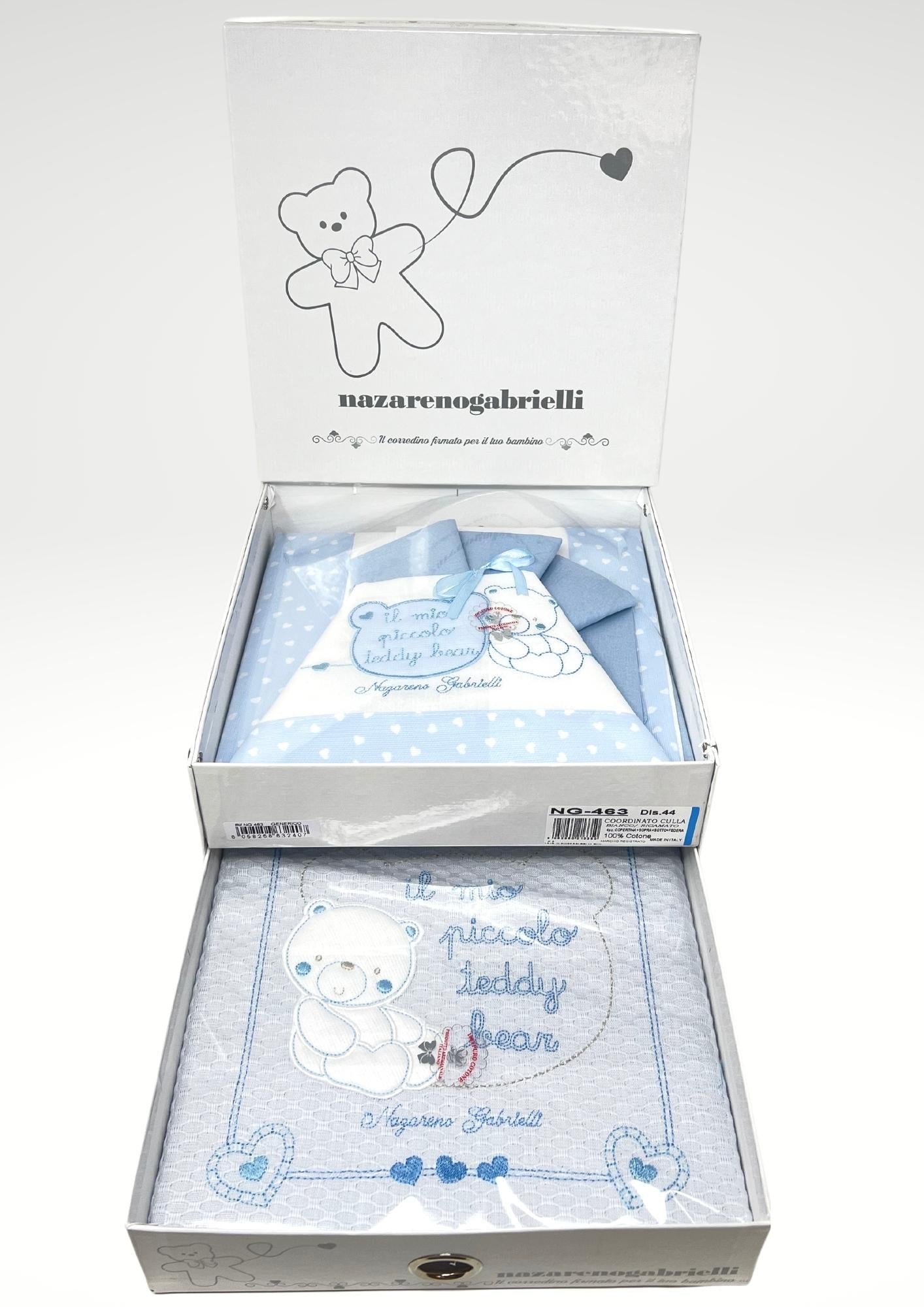 Nazareno Gabrielli Coordinato Copertina Piquet+completo Lenzuola X Carrozina Art. Ng463-d44