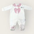 Nazareno Gabrielli Tutina Baby In Morbido Caldo Cotone Ricamata  Art. Ng2212-421