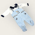 Les Jolies Salopette Baby Maschietto In Ciniglia Di Cotone Con Ricamo Lj335-113