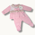 Les Jolies - Completo Clinico 2 Pezzi In Puro Cotone Con Applicazione In Pizzo  Art. Lj228-80
