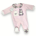 Nazareno Gabrielli - Tutina Neonata In Caldo Cotone 100% Con Ricamo E Applicazione  Art. Ng2212-2