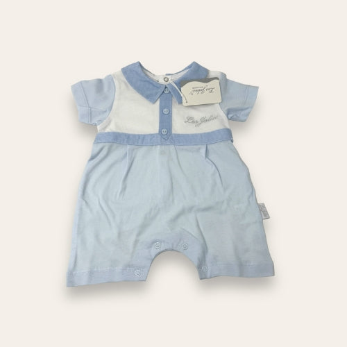 Les Jolies Estate Baby Tutina Corta Mezza Manica In Puro Cotone Con Ricamo  Art. Lj338-52