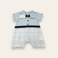 Les Jolies Estate Baby Tutina Corta Mezza Manica In Puro Cotone Con Ricamo  Art. Lj338