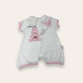 Les Jolies Estate Baby Tutina Corta In Puro Cotone Con Applicazioni E Ricami  Art. Lj238-43