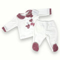 Les Jolies - Completo 2 Pezzi Clinico Femminuccia In Ciniglia Con Ricamo  Art. Lj234-41