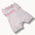 Nazareno Gabrielli Baby  Pagliaccetto Baby In Pizzo San Gallo Con Applicazione 100% Cotone Art. Ng3530-68