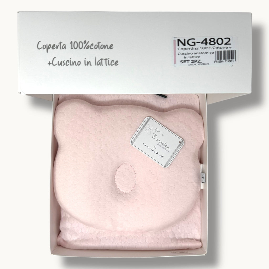 Nazareno Gabrielli - Confezione Regalo Con Copertina + Cuscino In Lattice In Cotone 100% Art. Ng4802