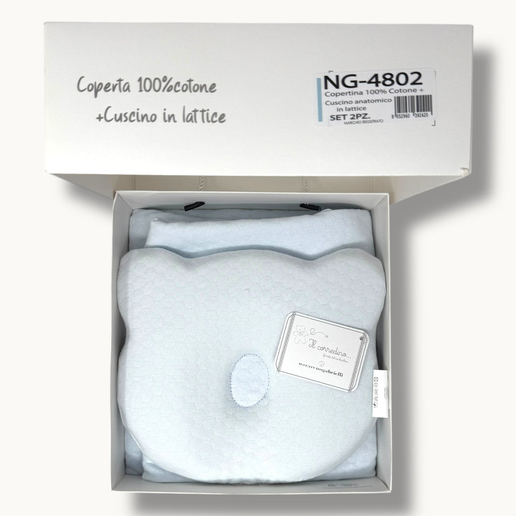 Nazareno Gabrielli - Confezione Regalo Con Copertina + Cuscino In Lattice In Cotone 100% Art. Ng4802