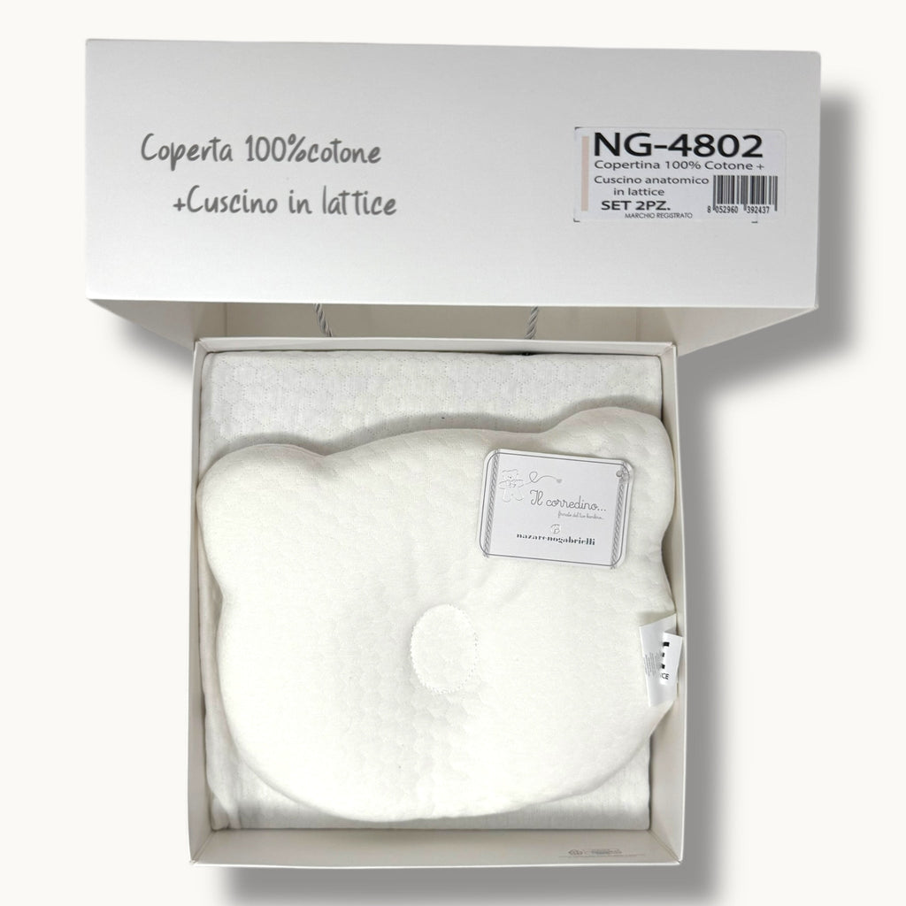 Nazareno Gabrielli - Confezione Regalo Con Copertina + Cuscino In Lattice In Cotone 100% Art. Ng4802