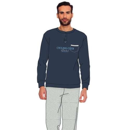 Irge Primavera  Pigiama Serafino Ragazzo Cotone Lungo In Jersey Puro Cotone Stampato  Art. Sul143