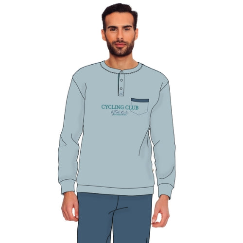 Irge Primavera  Pigiama Serafino Ragazzo Cotone Lungo In Jersey Puro Cotone Stampato  Art. Sul143