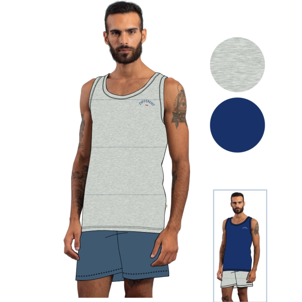Irge - Pigiama Ragazzo In Cotone Serafino Corto Spalla Larga Con Stampa 100% Cotone  Art. Suc147