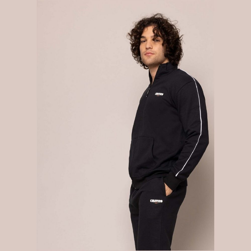 El Charro - Tuta Uomo In Felpa Full Zip - Maglia E Pantalone Con Tasche  Art. Gcm140