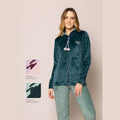 Irge - Pigiama Donna Full Zip In Morbido E Caldo Coral Con Tasche E Ricamo Art. Mic2193