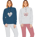 Y&m -  Pigiama Donna Invernale 3 Bottoni Lupetto Collo Alto In Soffice Coral Ricamato  Art. Ymc626
