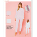 Irge - Pigiama Donna Lungo Serafino In Puro Cotone Con Inserto Pizzo Art. Irl2286