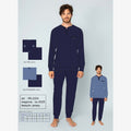 Irge Primavera  Pigiama Uomo Serafino Lungo Cotone Con Taschino Fantasia 100% Cotone Art. Irl2224
