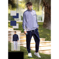 El Charro Tuta Uomo Full-zip In French Terry Manica Lunga 100% Cotone Art. Gcm169
