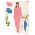 Irge - Pigiama Serafino Donna Lungo In Jersey Puro Cotone Stampato Art. Mil2330