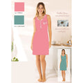 Irge Estate Camicia Da Notte 4 Bottoni Spalla Larga In Puro Cotone Tinta Unita  Art. Mic2325
