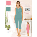 Irge Estate Pigiama Donna Calibrato Serafino Spalla Larga Pescatore In Puro Cotone Art. Cdmc211