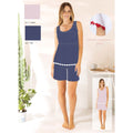 Irge Estate Pigiama Donna Calibrato Serafino Corto Spalla Larga In Puro Cotone Art. Cdmc215