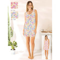 Irge Estate Pigiama Sottodonna Spalla Larga In Puro Cotone Stampato  Art. Sdc209