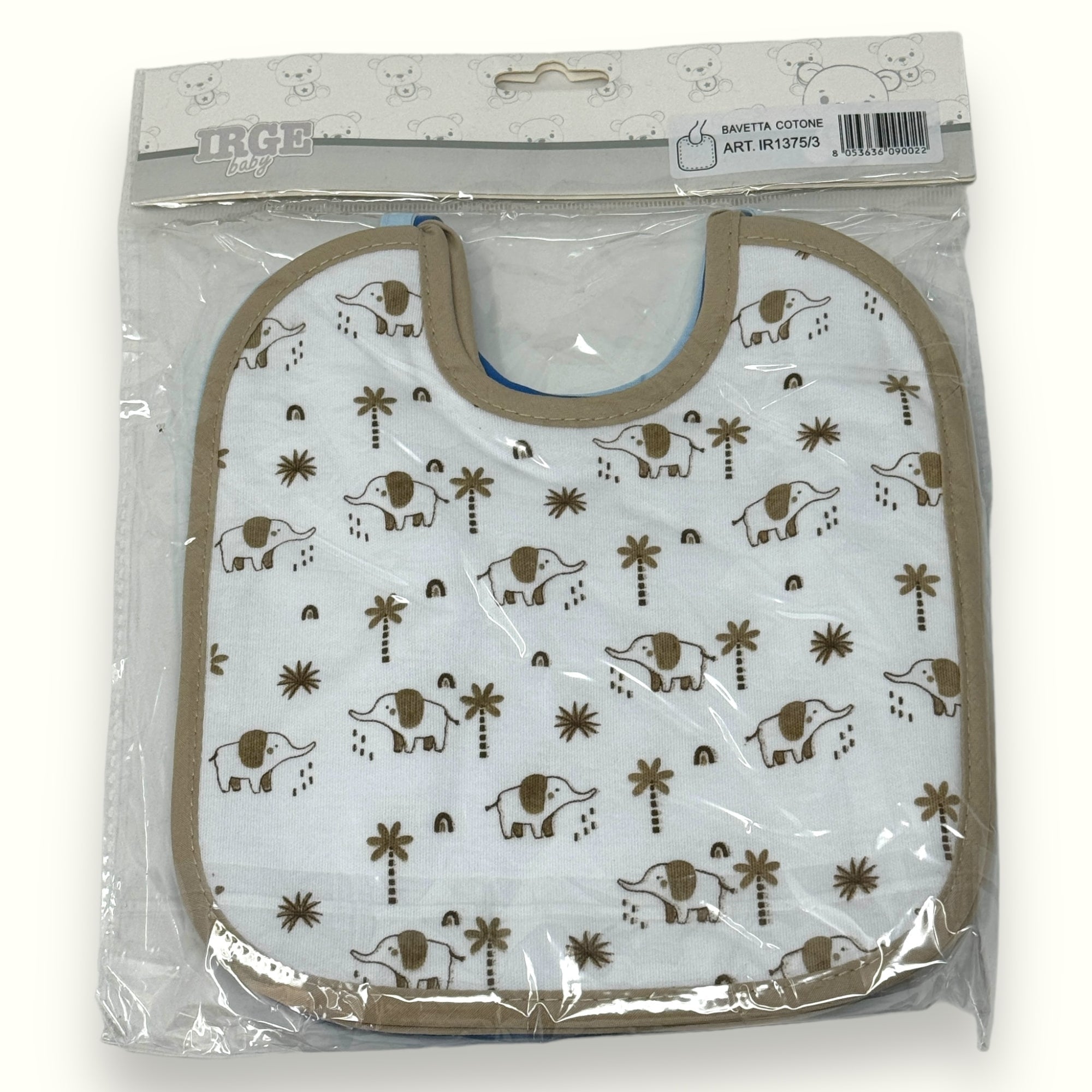 Irge Baby - 6 Pezzi Bavetta Baby In Puro Cotone Stampato Con Laccetti  Art. Ir1375-3